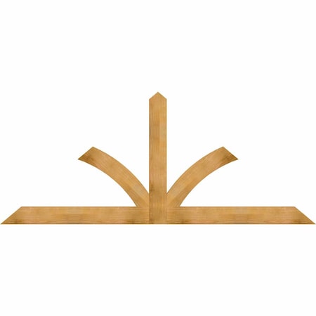 Ekena Millwork Richland Rough Sawn Timber Gable Bracket, Western Red Cedar, 108"W x 45"H x 2"D x 6"F, 10/12 Pitch GBW108X45X0206RIC00RWR